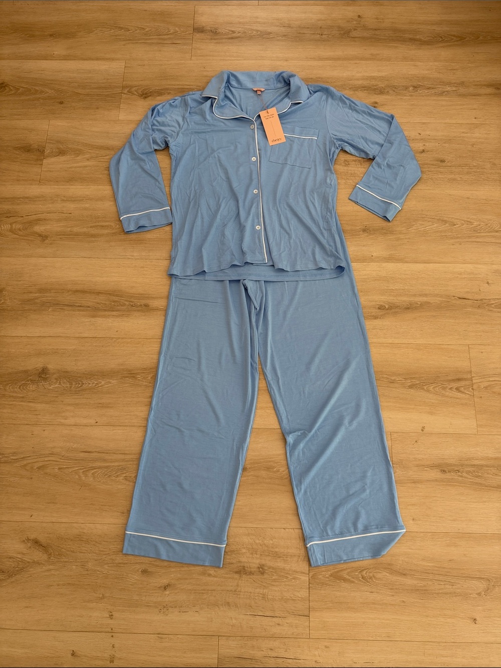 Eberjey Light Blue Two-Piece Pajama Set